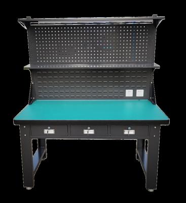 China Factory Anti-Static Portable Assembly Line Operating Table Work Table Anti-Static Packing Metal Workbench With Drawers for sale