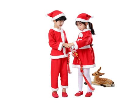 China Latest Hot Selling Costume Eco-friendly Most Beautiful Popular Design Kids Christmas Santa Claus Costume Cosplay for sale