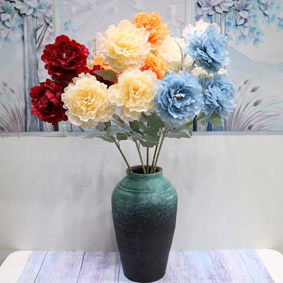 China Home Decoration Options Multicolor Round Artificial Peony Style Peony Flower Artificial High Quality Pastoral Wedding Party for sale