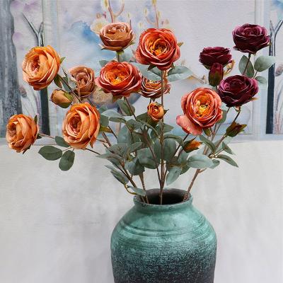 China Korean Style The Latest Many Colors Simulation Artificial Rose Hot Indoor Wedding Decoration for sale