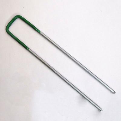 China Wholesale Flat Artificial Lawn Metal Lawn Nail Turf Galvanized U Type Nail for sale