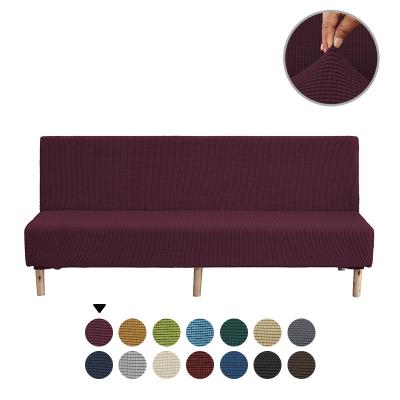 China Modern Living Room Sofa Slipcover Nordic Elastic Spandex Solid Color Fleece Folding Couch Cover for sale