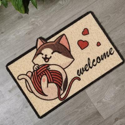 China Outdoor Mat Shape Design Cartoon Mat PVC Non-slip Super Cute Animal Absorbent Welcome Slip Anti Slip For Bathroom for sale