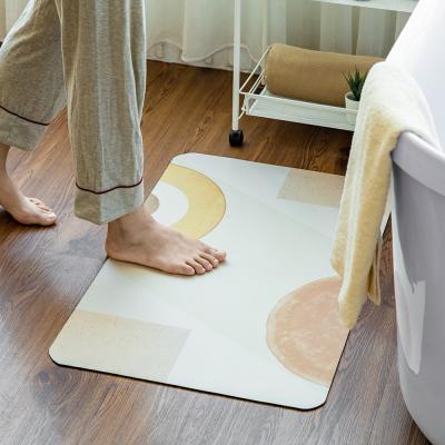 China Waterproof Quick-Drying Diatom Bathroom Toilet Foot Pad Soft Absorbent Non-Slip Mud Mat Waterproof Walking Mat For Bathroom for sale