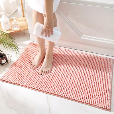 China Chenille Non-slip Bathroom Floor Thickened Mat For Household Door Foot Non-slip Absorbent Mat for sale