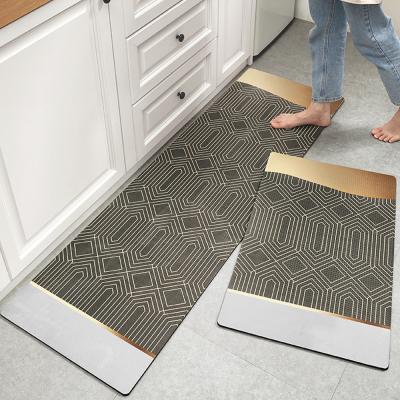 China Washable 3d Printing Floor Cover Door Mat Set Anti Slip Kitchen Mat Absorbent Or Waterproof for sale