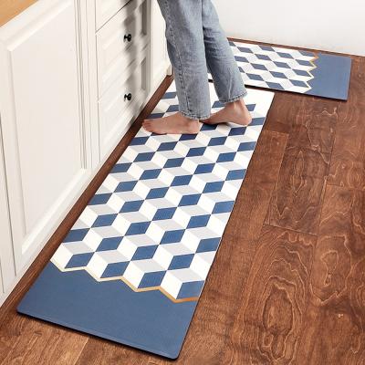 China Washable PVC Floor Anti-Slip Mat Cushioned Anti-fatigue Blanket For Kitchen for sale