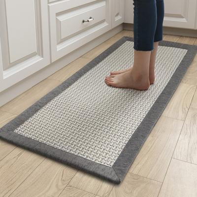 China Amazon Kitchen Non Slip Canvas Mat With Long Non Slip Large Border Floor Mat Entrance Mat Household Carpet for sale