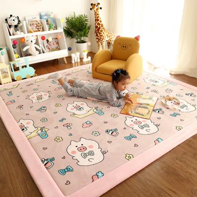 China Stain Resistant Bedroom Tatami Carpet Non Slip Velvet Child-Specific Crawling Mat For Living Room for sale