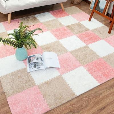 China Stain Resistant Hot Sale Shaggy Blankets EVA Foam Mat Floor Sinterlocking Rugs For Kids Living Room Bedroom for sale