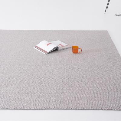 China New Zealand wool cotton blanket solid color wool carpet fpr washable high quality handmade living room for sale