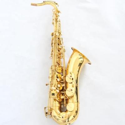 China gold lacquer populor good saxophone price gold lacquered tenor saxophone Bb saxophone tenor for sale