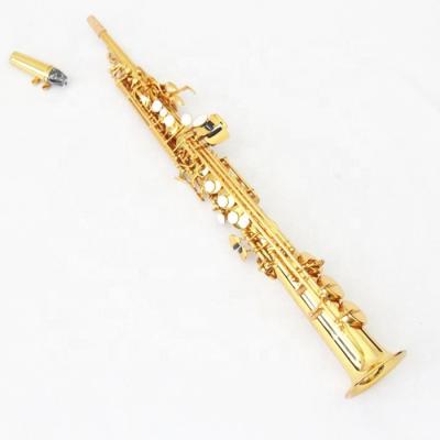 China Gold Lacquer High Quality Paror Lacquered Saxophone Soprano Bb Saxophone Soprano for sale