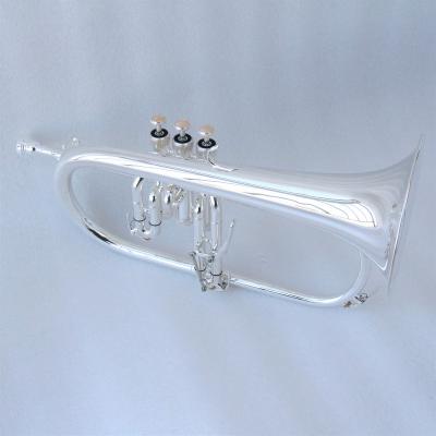 China Silver Plated Chinese Professional High Quality Flugelhorn Trumpet Silver Plated Flugel Horn for sale