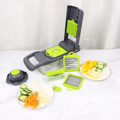 China Quick Stored Fruit and Vegetable Grater Chopper Dicing Kitchen Tool Set Multifunctional Food Slicer K&B for sale