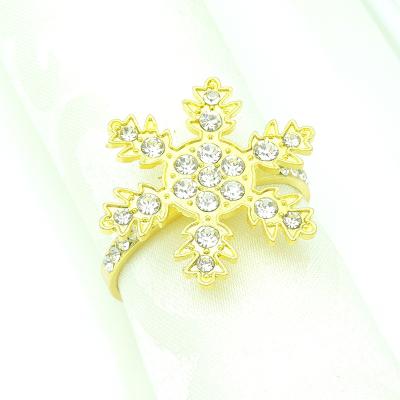 China K and B Style Snowflake Kitchen Restaurant Wedding Dinner Table Stocked Napkin Ring for sale