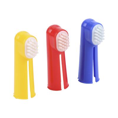 China K And B 2 Pcs PP Silicone Cat Teeth Cleaning Finger Toothbrush Pet Stocked Set For Dog for sale