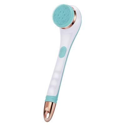 China Long Handle New Multifunctional 4 in 1 Long Handle Electric Silicone Bath Massager Brush for sale