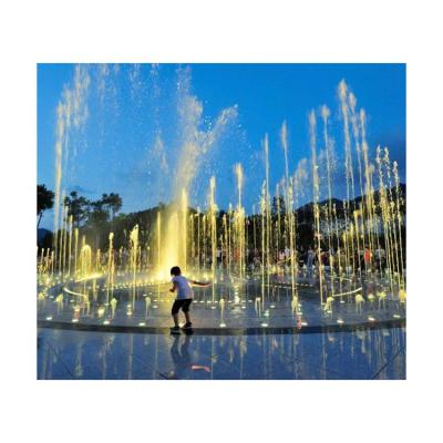 China Customization Outdoor Children And One Stop Service Public Place Playing Floor Interactive Artificial Dry Music Waterfall Dancing Water Fountain for sale