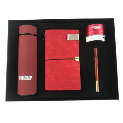 China Agriculture hot sale desktop vacuum cup speaker pen and notebook high quality 4 in 1 custom logo gift set for sale