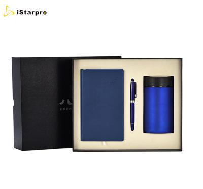 China Agriculture Promotional Gift Sets Advertising Best Price Personalized Vacuum Cup Notebook Pen 3 In 1 Gift Set for sale