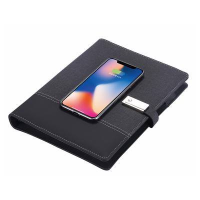 China Wireless New Custom Power Charging Promotional Advertising Instant Bank Diary Notebook Driver Gifts A5 for sale