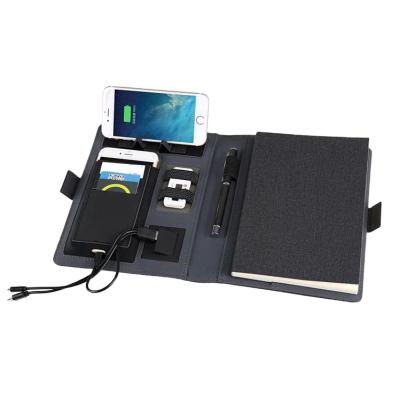 China Multi-Functional A5 Diary Notebook Cordless Power Charging Wireless Bank for sale