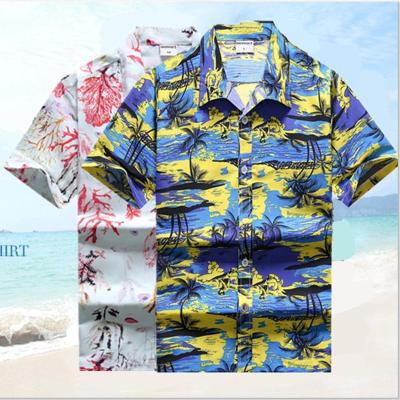 China Polyester Fzdaisiya Men Plus Size Short Sleeve Floral Shirts Summer Beach Shirts Clothes for sale