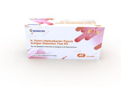 China 100% High Sensitivity 15min Colloidal Gold H Pylori Rapid Test Kit for sale