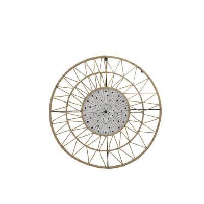 China Nordic Rope Rattan Handwork Bohemian Paper Metal Framed Decor Wall Decorations For Home for sale