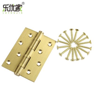 China Wooden Door Silent Solid Brass Door Hinge 4 Inch Ball Bearing For Wooden Door for sale