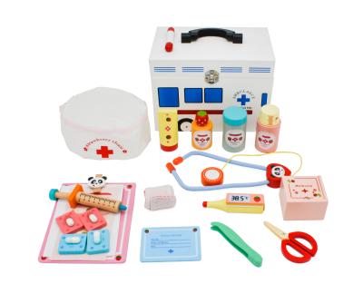 China Wholesale Wooden Doctor Play Set Doctor Toy Children Educational Play Simulation Toy for sale