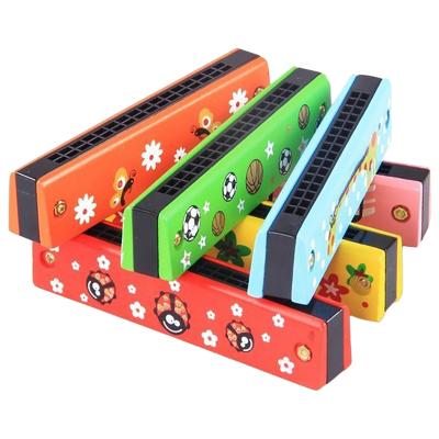 China Educational Toys Wholesale Cartoon Harmonica Puzzle Musical Instrument Toy Wooden Children's Harmonica Toy Good Prices for sale