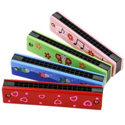 China Educational Toys Wholesale Children Creative Harmonica Toy Instrument Wooden Musical Instrument Wooden Harmonica Toy for sale