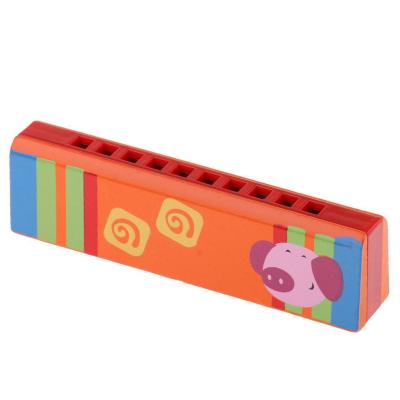 China High Quality Wood Harmonica Chromatic Educational Instrument Toy Wooden Harmonica Toy Educational Toys Factory for sale