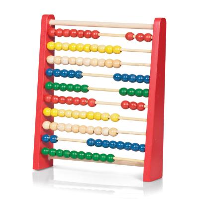 China Popular Kids Preschool Educational Toys Wooden Abacus With Beads Montessori Early Educational Toys Wooden Abacus Frame for sale