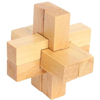 China Factory Wholesale Intelligence Developing Puzzle 3D Luban Lock For Children Adult Wooden Kongming Wooden Lock for sale