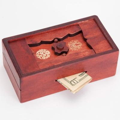 China Toy Wholesale Brain Teaser Challenge box intellectual puzzles with lock secret wooden design wooden puzzle box for sale