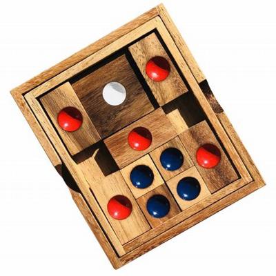 China Hot Selling Klotski Wooden Digital Intelligence Developing Intelligence Sliding Puzzle For Adults Klotski Wooden Puzzles for sale