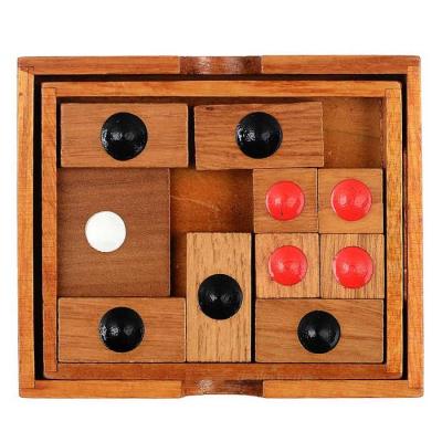 China Intelligence Factory Wholesale Product Developing Klotski Brain Teaser Toy For Adults Wooden Wooden Puzzles Klotski for sale