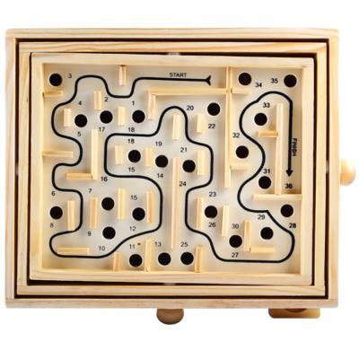 China Custom Baby Developing Toy Wooden Kids Maze Educational Toy Wooedn Maze Flat Ball Game Good Intelligence Factory Wholesale Price for sale