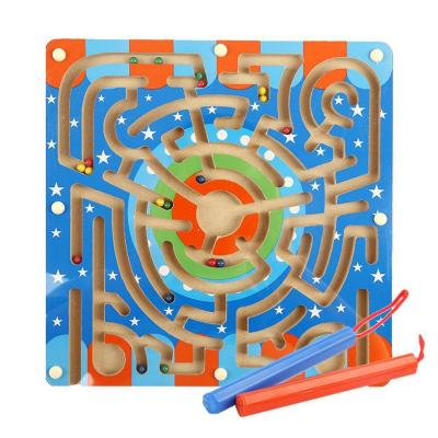 China Wholesale Price Developing Intelligence Good Classic Customize Wooden Board Game Wooedn Maze Flat Ball Game for sale