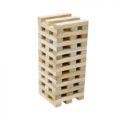 China Construction Toy Hot Sale Colorful Wooden Stacking Block Game Table Toy Wooden Tumbling Tower Game for sale