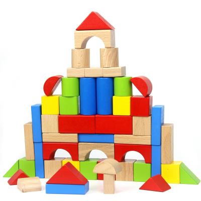 China Wholesale Hot Sale Wooden Toy Montessori DIY Children's Building Toys For Children Wooden Building Blocks for sale