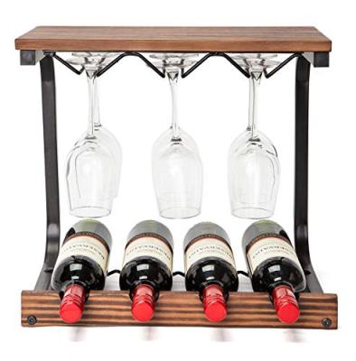 China Multifunctional Multi-Layer Sustainable Wooden Wall Mounted Wine Rack Shelving For Household Decorative Wine Barrel Wall Decor for sale