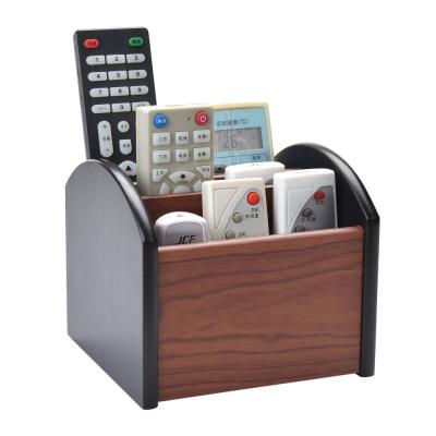 China New Tissue Wooden Paper Organizer Viable Creative Desktop Napkin Box Remote Control Holder For Coffee Table for sale