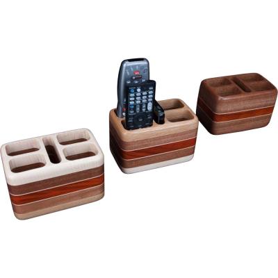 China Remote Control Office Wooden Coffee Table Cloth Shelving Household Storage Organizer Eco-friendly Sustainable Box for sale