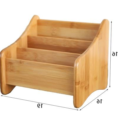 China Environmentally Sustainable Wooden Desktop Organizer Remote Control Storage Rack Box for sale