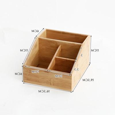 China Viable Wooden Desktop Remote Control Desktop Wooden Box Holder Pencil Remote Control Storage Box for sale