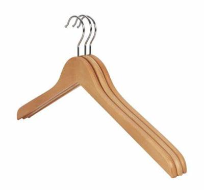 China Wholesale Customized Factory Adjustable Shoulder Clothes(Size) Household Anti-Slip Hospitality Ware Flat Wooden Coat Hanger for Store Supermarket for sale